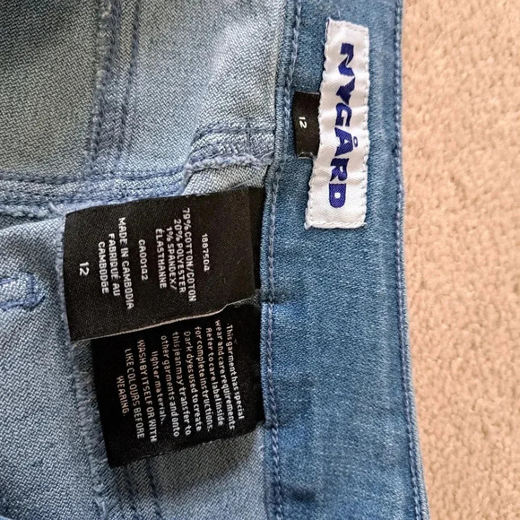 ❤️ NWT Nygard Skinny Crop Denim Size 12 Women's Slim Leg Stretch Jeans Blue - Picture 5 of 12